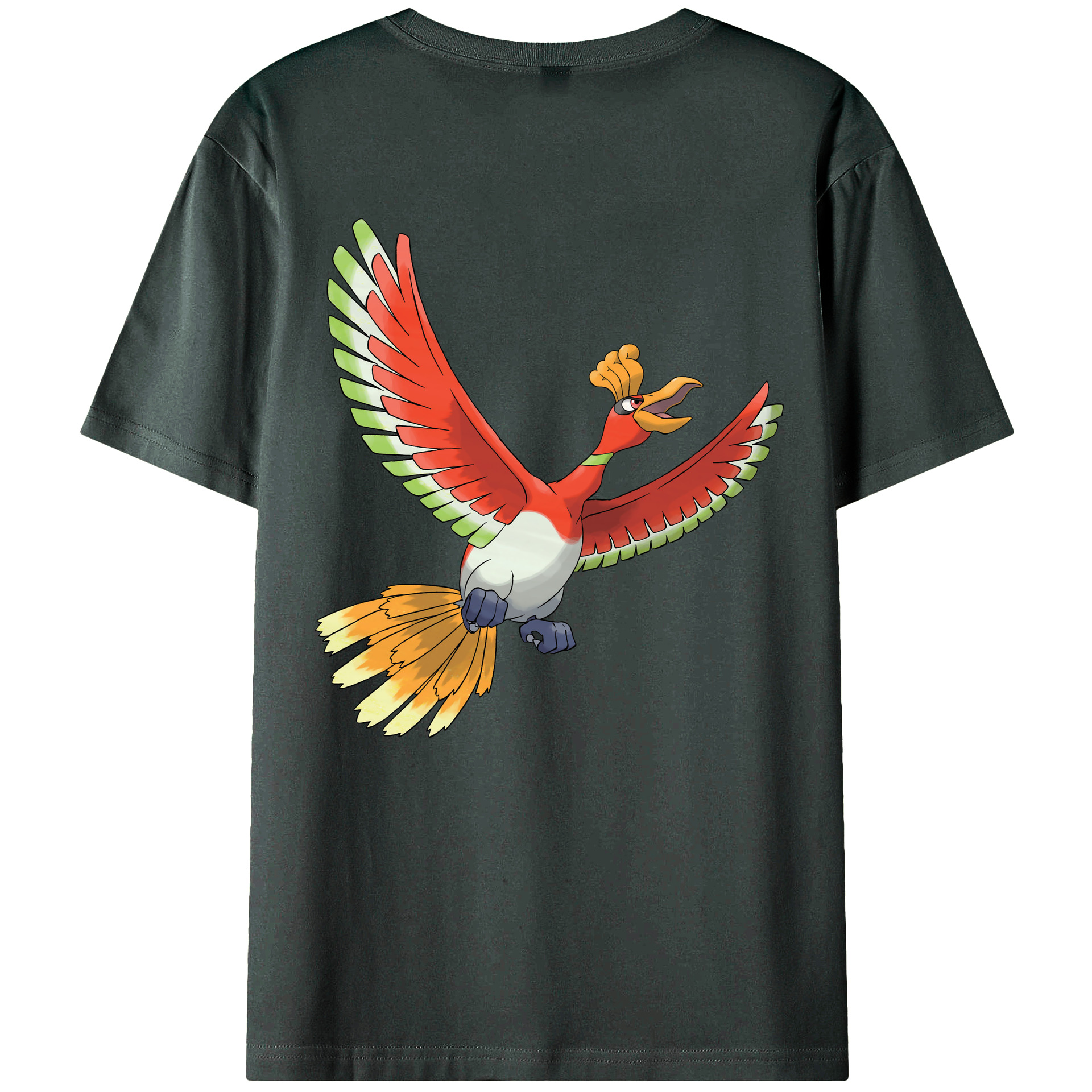 （画像用） ポケットモンスター Pokémon 綿100％ メンズ半袖Tシャツ（バックプリント） 通気性